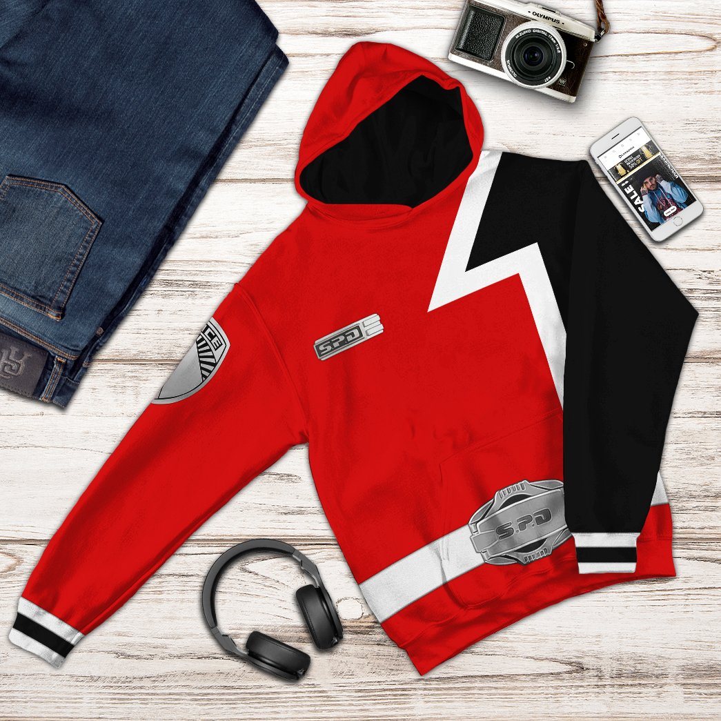 Klothek 3D Power Rangers SPD Red Tshirt Hoodie Apparel | Price in USA, Best Quality