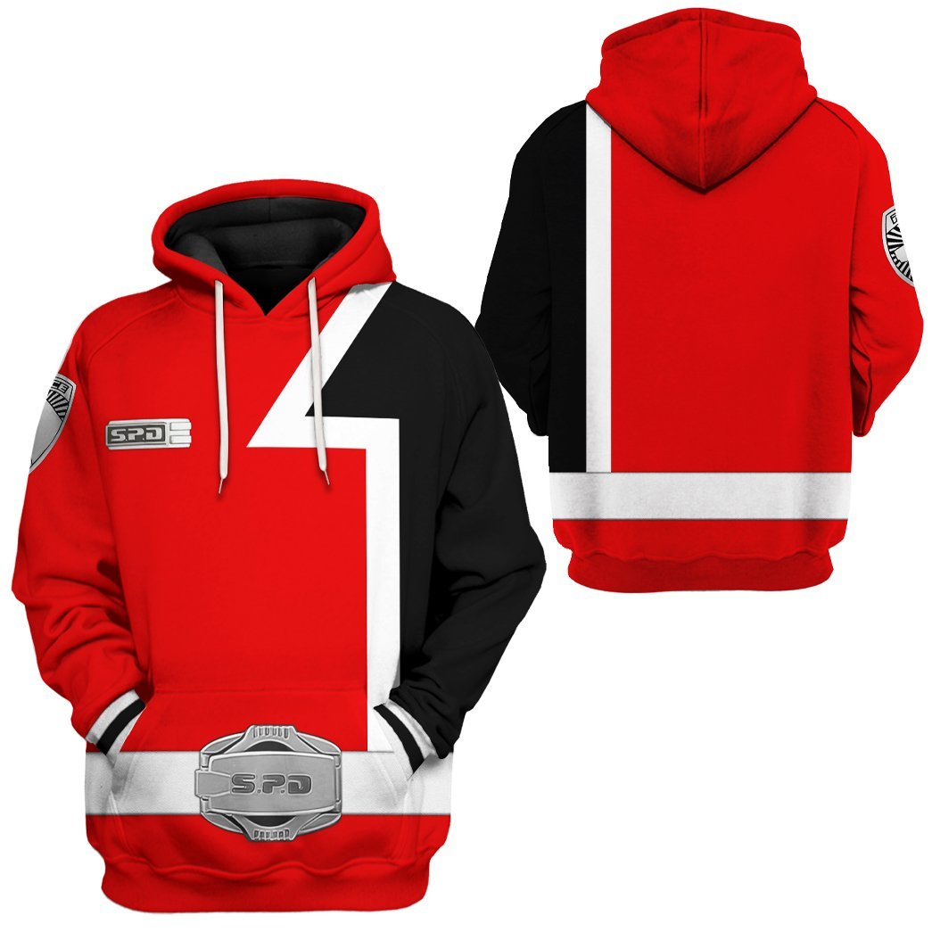 Klothek 3D Power Rangers SPD Red Tshirt Hoodie Apparel | Price in USA, Best Quality