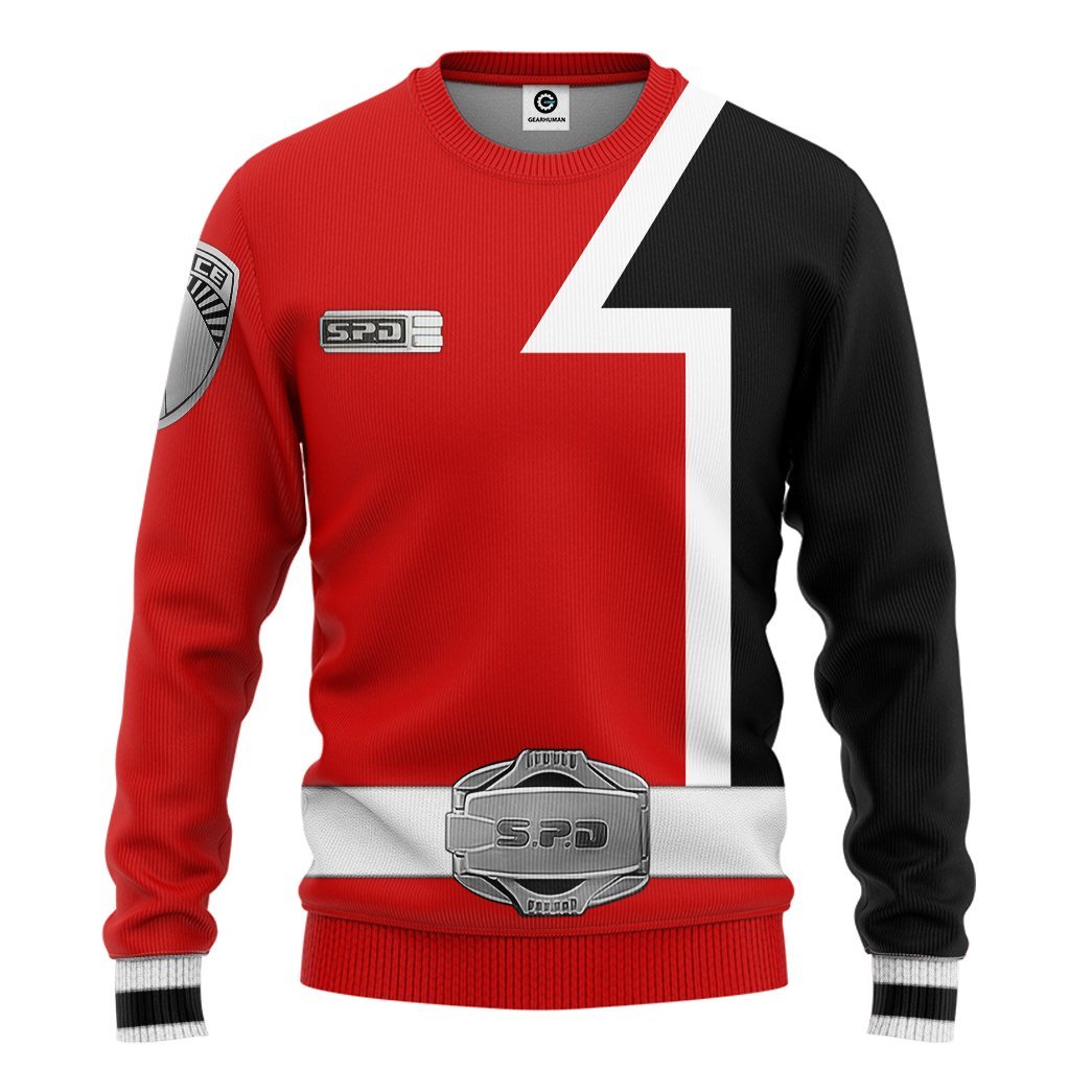 Klothek 3D Power Rangers SPD Red Tshirt Hoodie Apparel | Price in USA, Best Quality