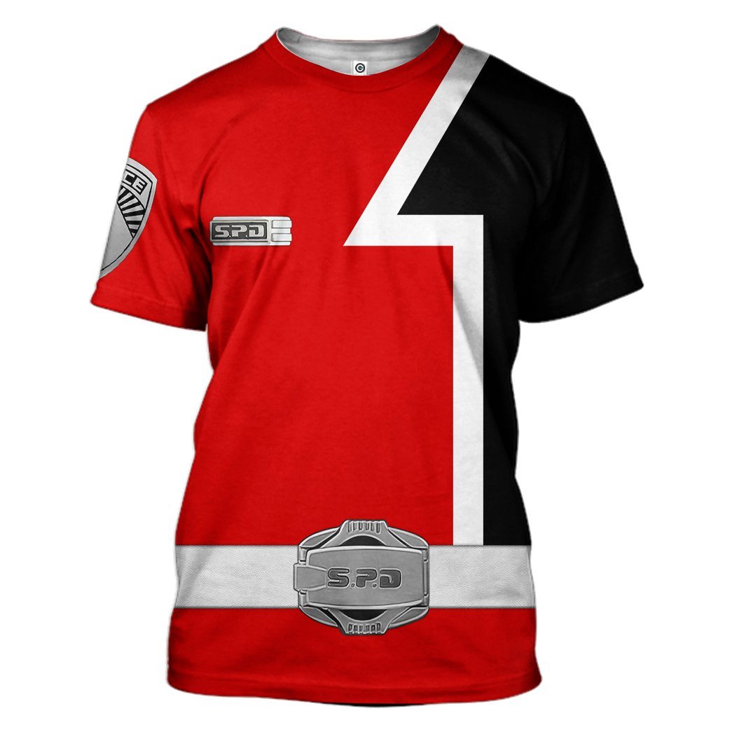 Klothek 3D Power Rangers SPD Red Tshirt Hoodie Apparel | Price in USA, Best Quality