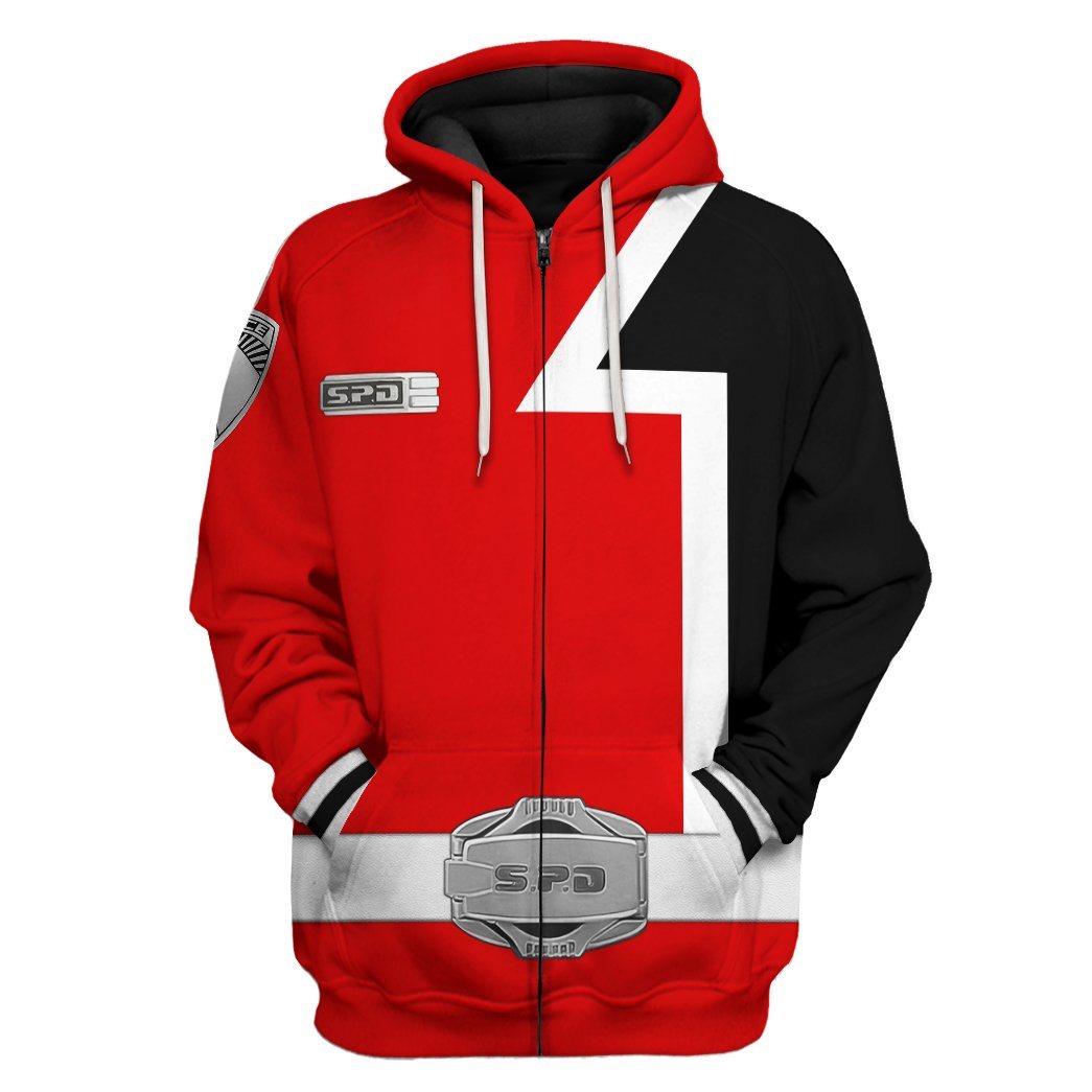 Klothek 3D Power Rangers SPD Red Tshirt Hoodie Apparel | Price in USA, Best Quality