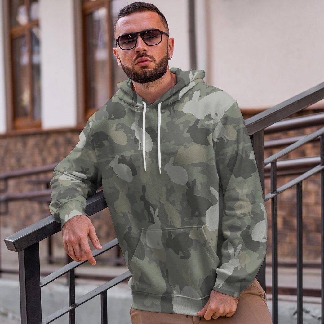 Klothek 3D Rabbit Camo Custom Tshirt Hoodie Apparel | Price in USA, Best Quality