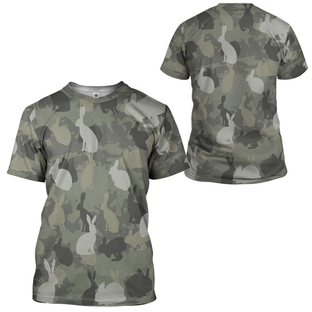 Klothek 3D Rabbit Camo Custom Tshirt Hoodie Apparel | Price in USA, Best Quality