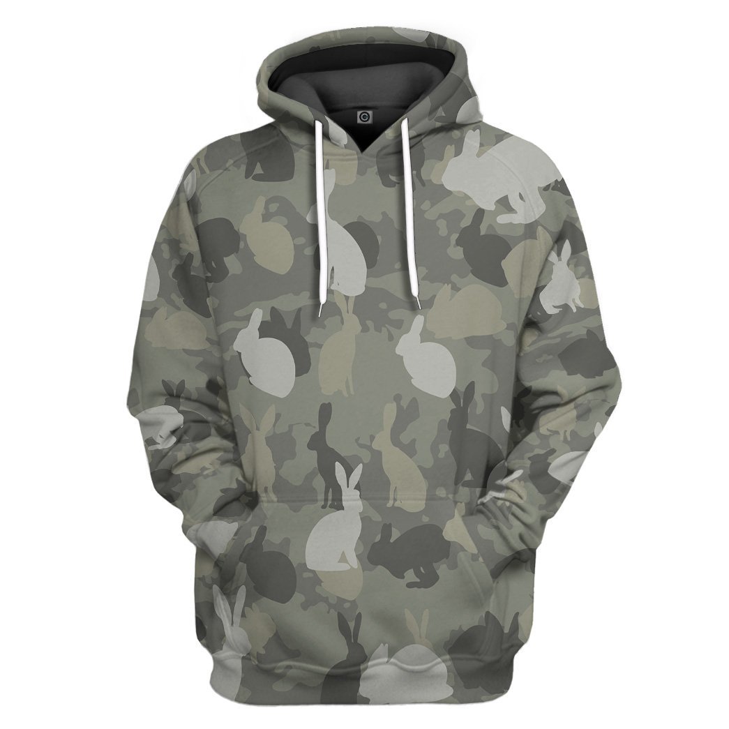 Klothek 3D Rabbit Camo Custom Tshirt Hoodie Apparel | Price in USA, Best Quality