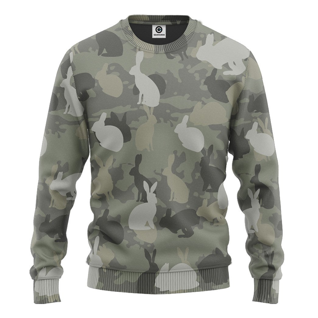 Klothek 3D Rabbit Camo Custom Tshirt Hoodie Apparel | Price in USA, Best Quality