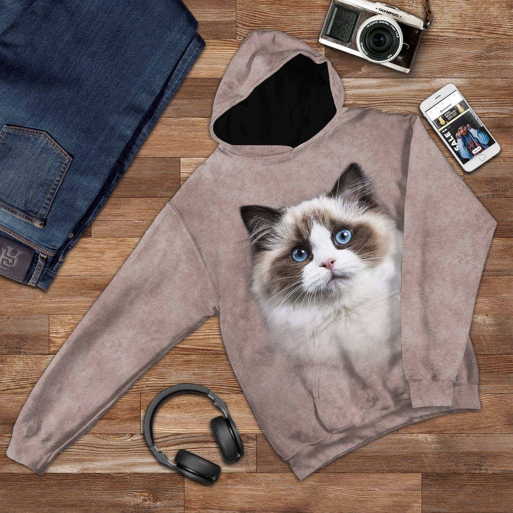 Klothek 3D Ragdoll Cat Tshirt Hoodie Apparel | Price in USA, Best Quality