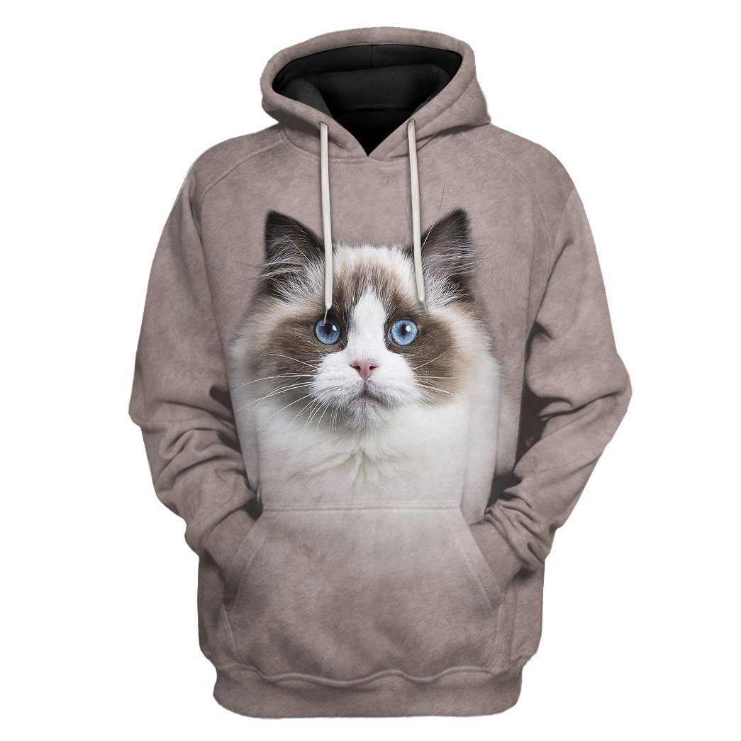 Klothek 3D Ragdoll Cat Tshirt Hoodie Apparel | Price in USA, Best Quality