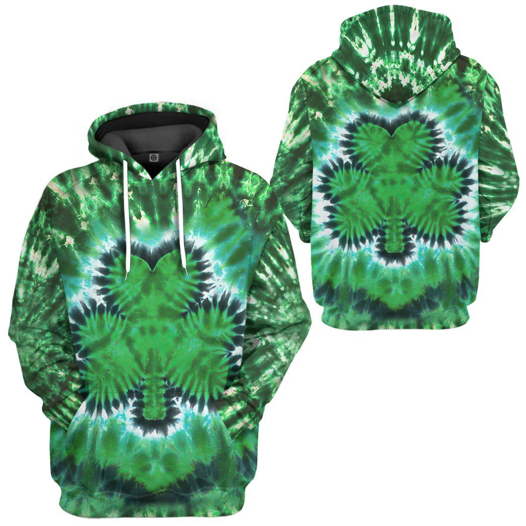 Klothek 3D Shamrock Tie Dye Custom Tshirt Hoodie Apparel | Price in USA, Best Quality