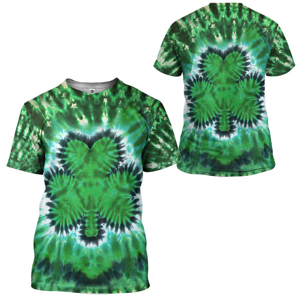 Klothek 3D Shamrock Tie Dye Custom Tshirt Hoodie Apparel | Price in USA, Best Quality