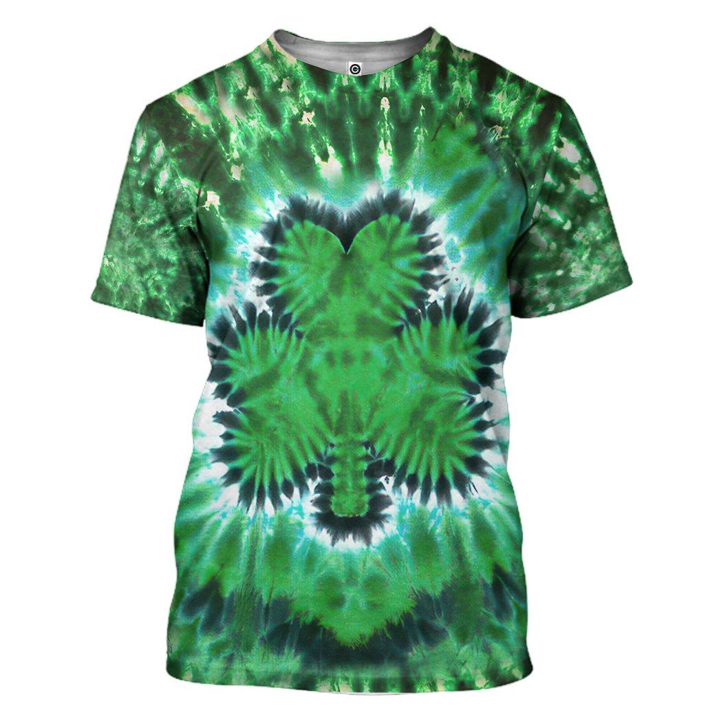 Klothek 3D Shamrock Tie Dye Custom Tshirt Hoodie Apparel | Price in USA, Best Quality