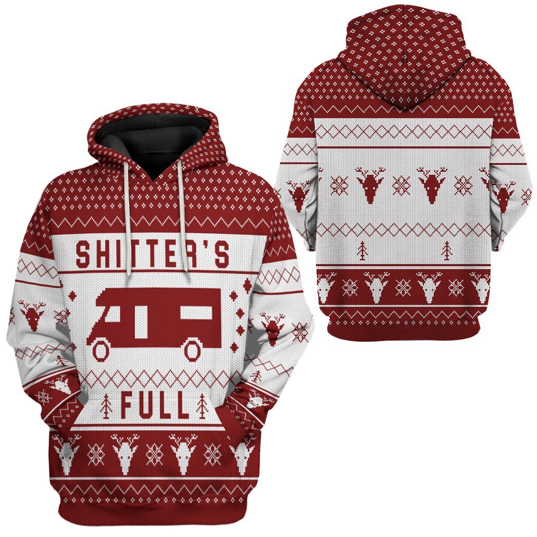 Klothek 3D Shitters Full Ugly Christmas Red Custom Hoodie Apparel | Price in USA, Best Quality