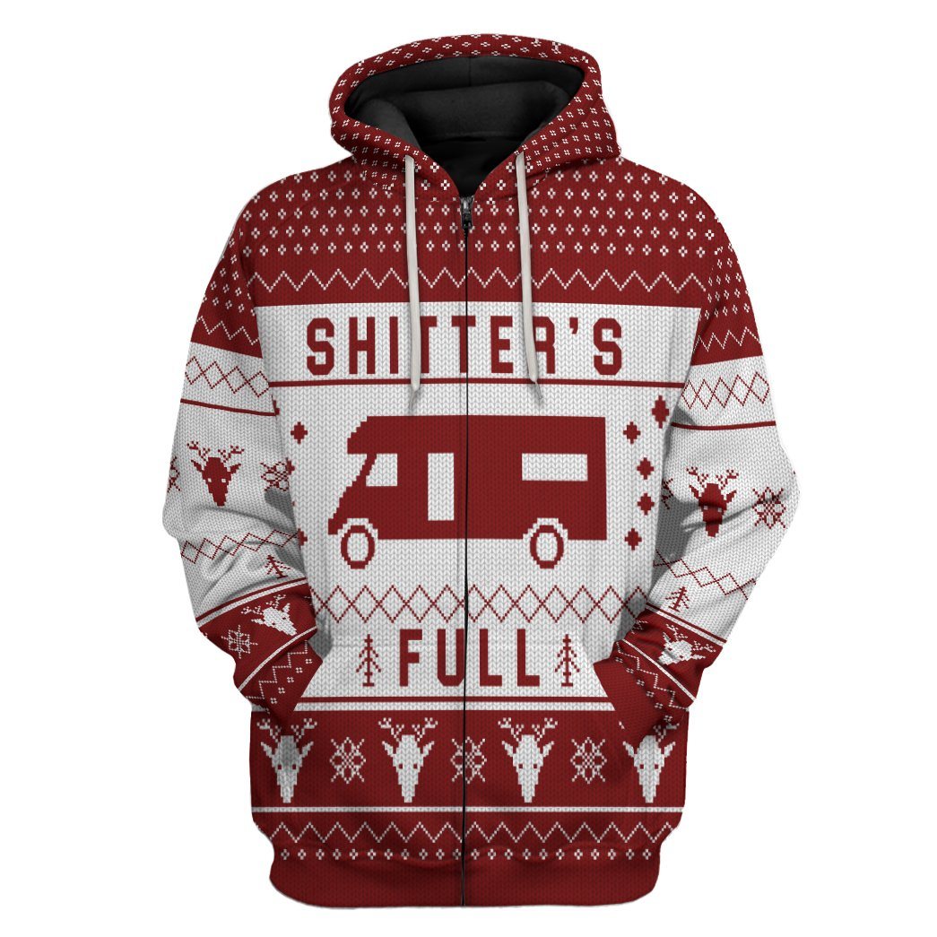 Klothek 3D Shitters Full Ugly Christmas Red Custom Hoodie Apparel | Price in USA, Best Quality