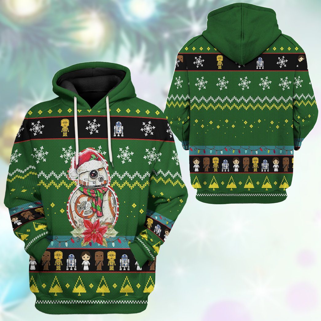 Klothek 3D S.W Christmas Custom Tshirt Fleece Hoodie Apparel | Price in USA, Best Quality