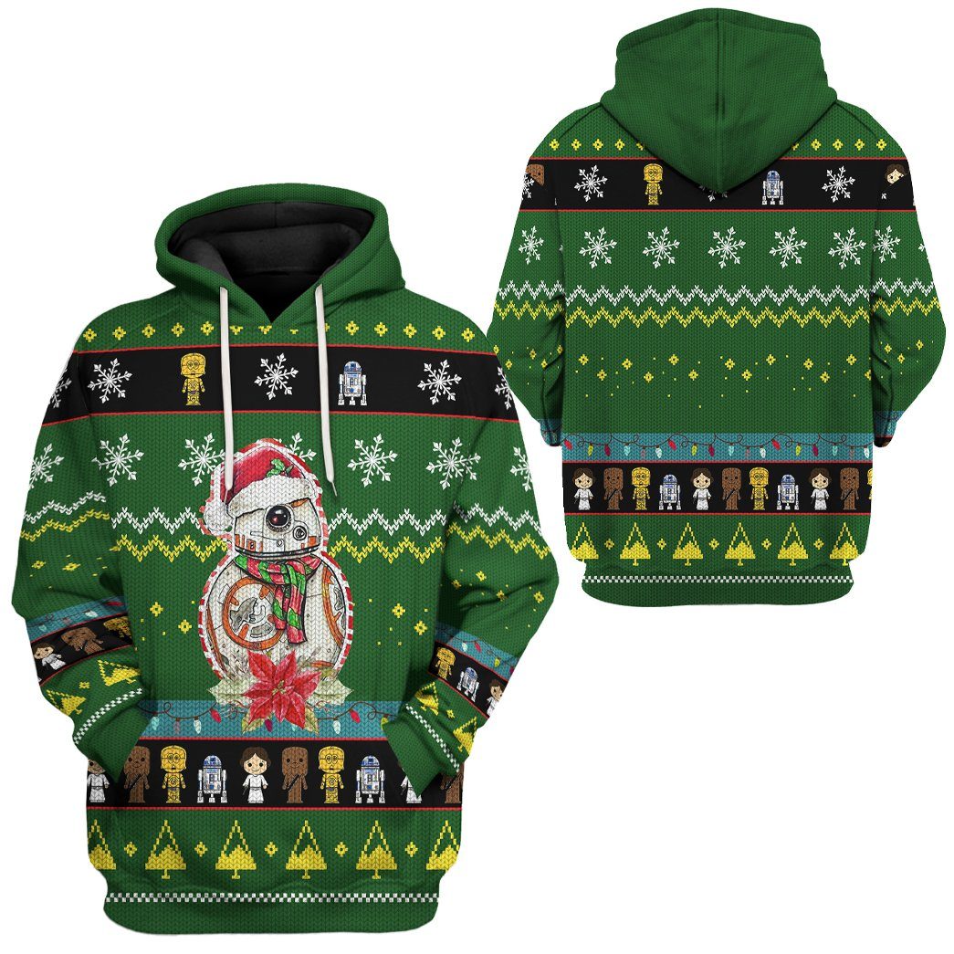 Klothek 3D S.W Christmas Custom Tshirt Fleece Hoodie Apparel | Price in USA, Best Quality