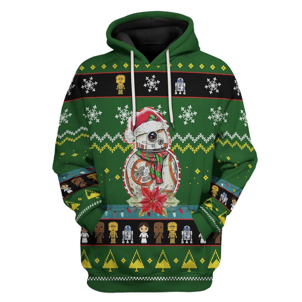 Klothek 3D S.W Christmas Custom Tshirt Fleece Hoodie Apparel | Price in USA, Best Quality