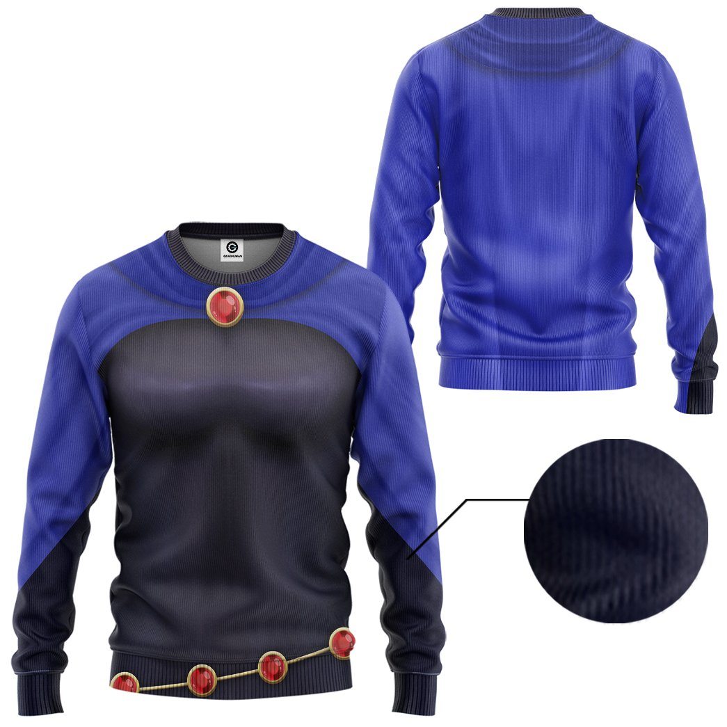 Klothek 3D Teen Titan Raven Cosplay Custom Tshirt Hoodie Apparel | Price in USA, Best Quality