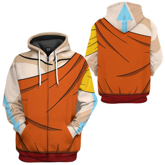 Klothek 3D The Last Airbender Aang Outfit Tshirt Hoodie Apparel | Price in USA, Best Quality