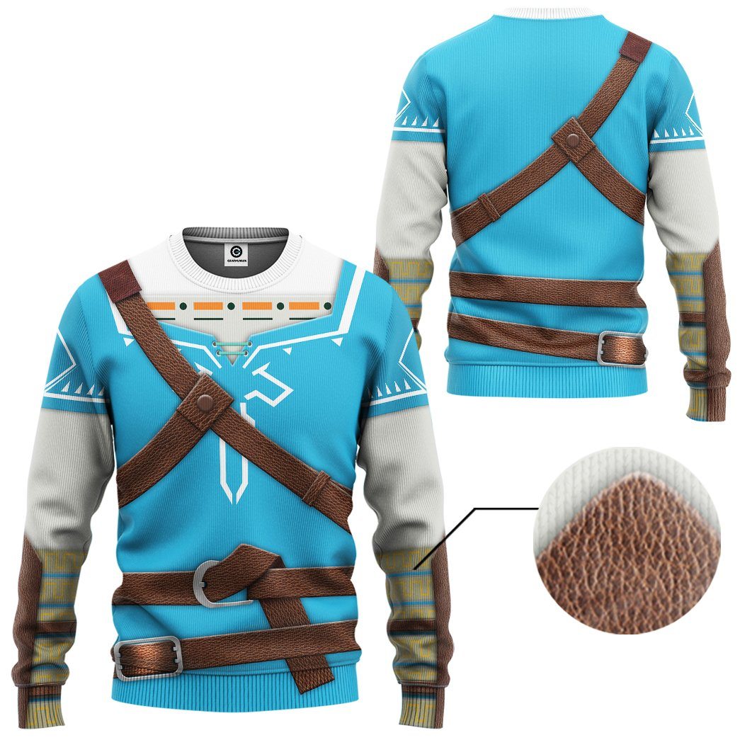 Klothek 3D The Legend Of Zelda Link BOTW Cosplay Custom Tshirt Hood | Price in USA, Best Quality