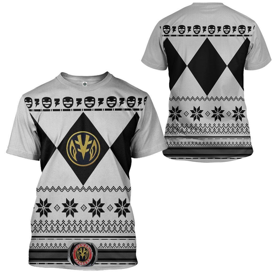 Klothek 3D White MIGHTY MORPHIN Power Ranger Ugly Custom Tshirt Hoo | Price in USA, Best Quality