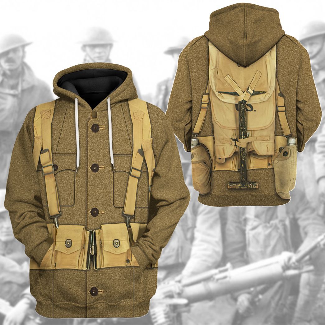 Klothek 3D WWI Soldier Custom Tshirt Hoodie Appreal | Price in USA, Best Quality