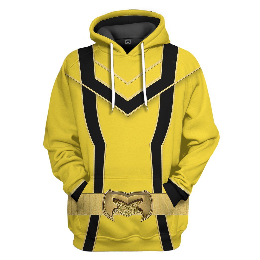 Klothek 3D Yellow Power Rangers Mystic Force Tshirt Hoodie Apparel | Price in USA, Best Quality