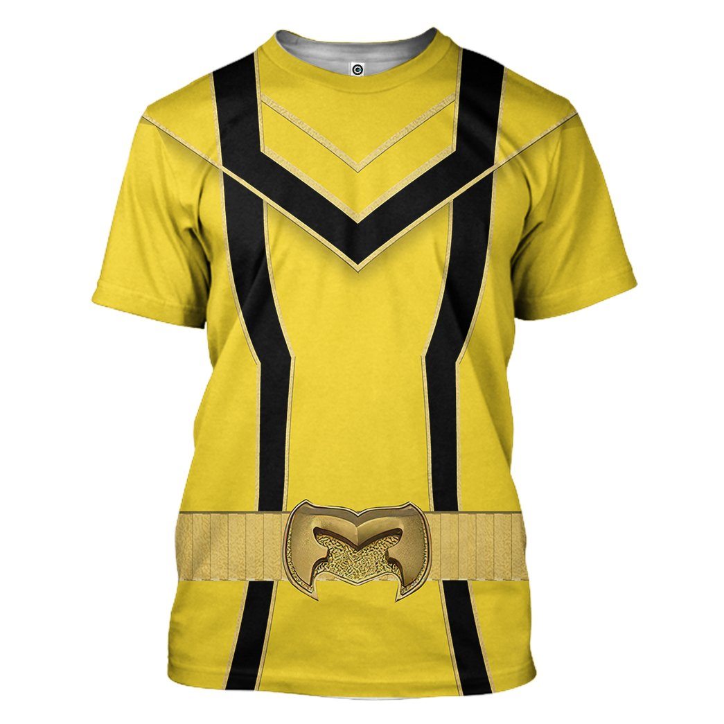 Klothek 3D Yellow Power Rangers Mystic Force Tshirt Hoodie Apparel | Price in USA, Best Quality