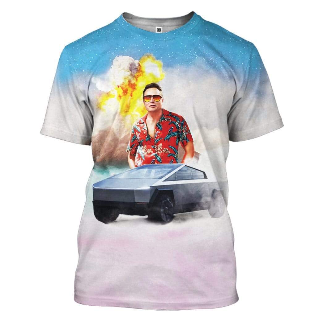 Klothek Elon Musk Cyber Truck Custom T-Shirts Hoodies Apparel | Price in USA, Best Quality