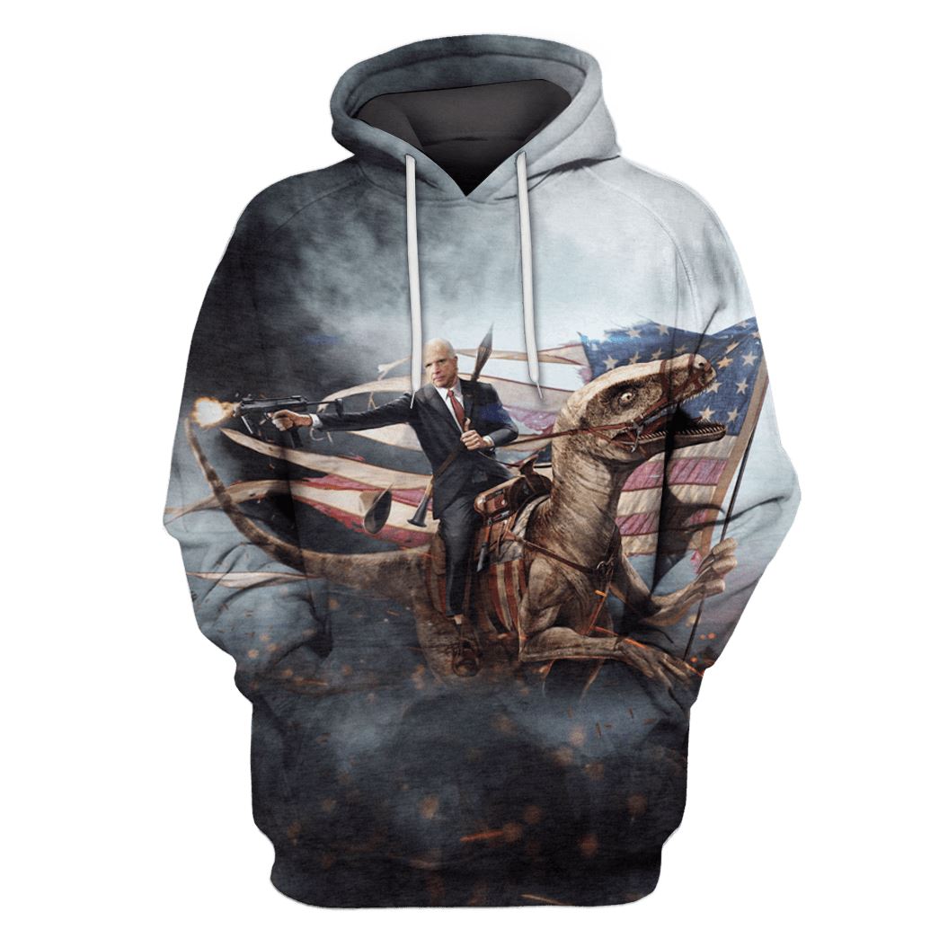 Klothek John McCain Velociraptor Hoodies T-Shirt Apparel | Price in USA, Best Quality