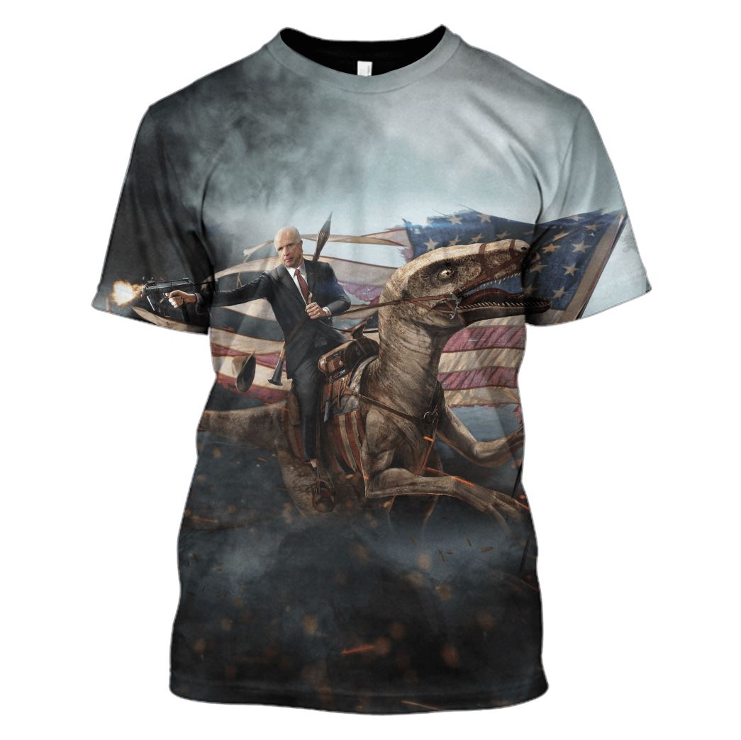 Klothek John McCain Velociraptor Hoodies T-Shirt Apparel | Price in USA, Best Quality