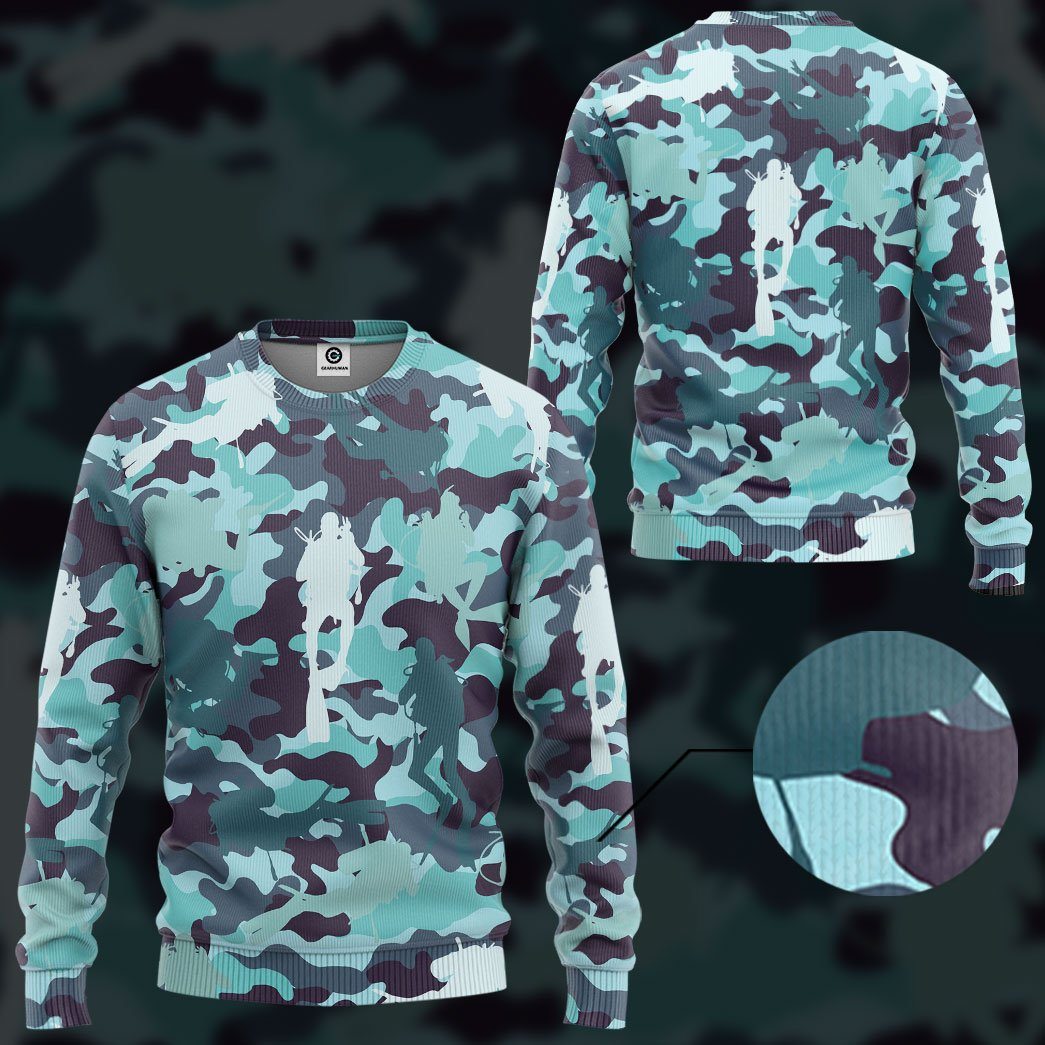 Klothek 3D Camo Scuba Diving Custom Tshirt Hoodie Apparel | Price in USA, Best Quality