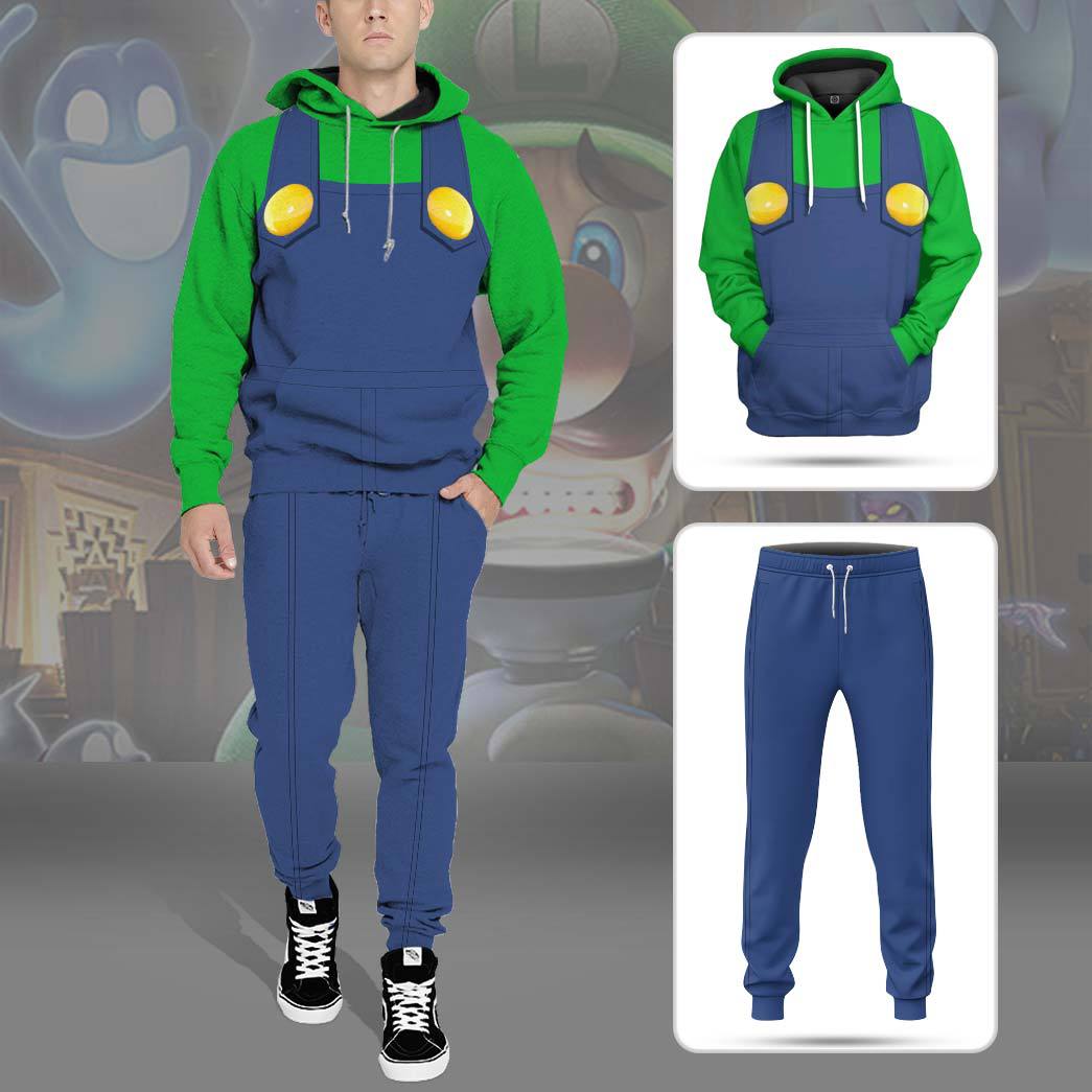 Klothek 3D Luigi Custom Hoodie Apparel | Price in USA, Best Quality