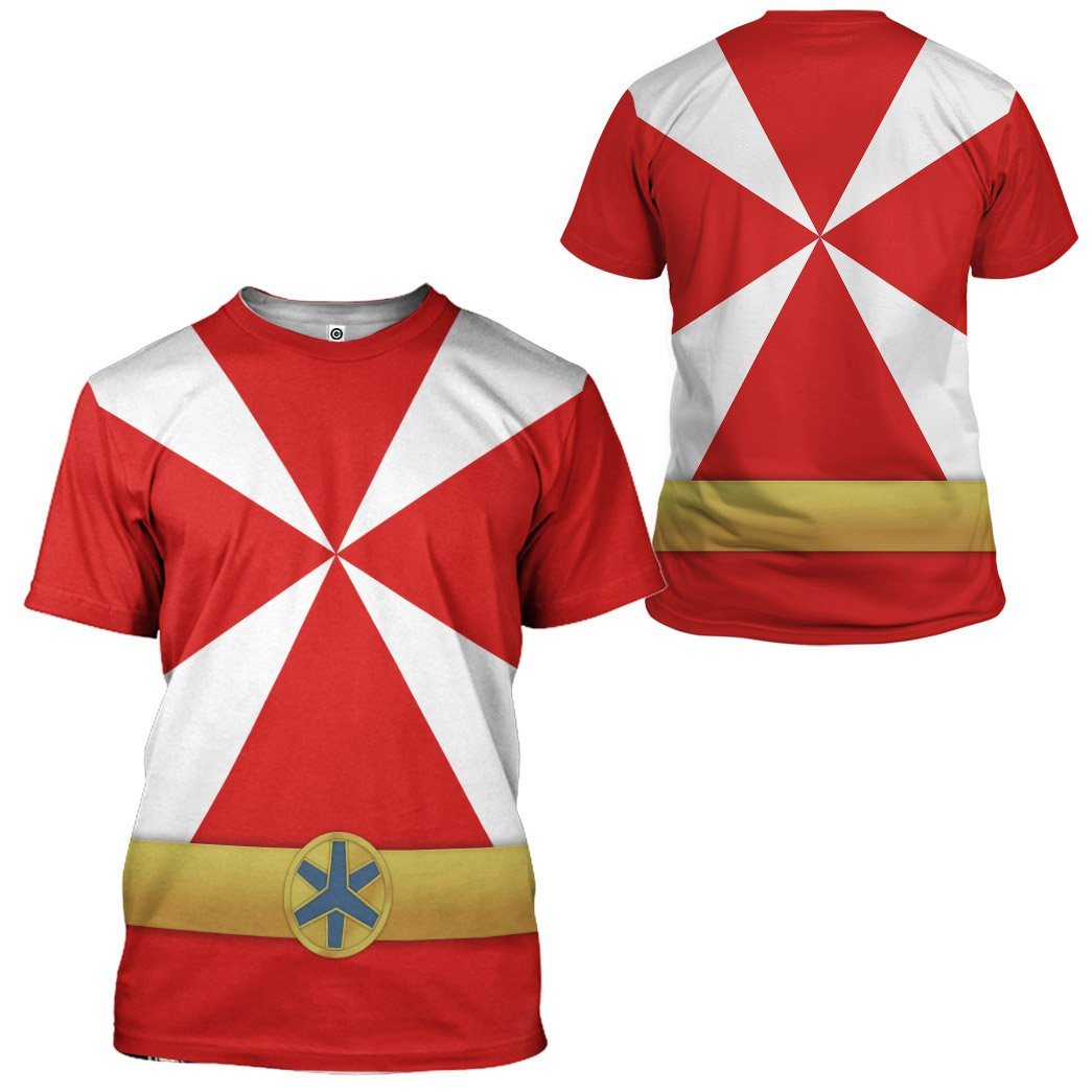 Klothek 3D Power Rangers Lightspeed Rescue Red Ranger Custom Tshirt | Price in USA, Best Quality