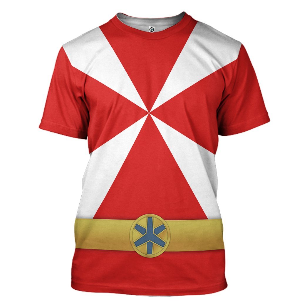 Klothek 3D Power Rangers Lightspeed Rescue Red Ranger Custom Tshirt | Price in USA, Best Quality