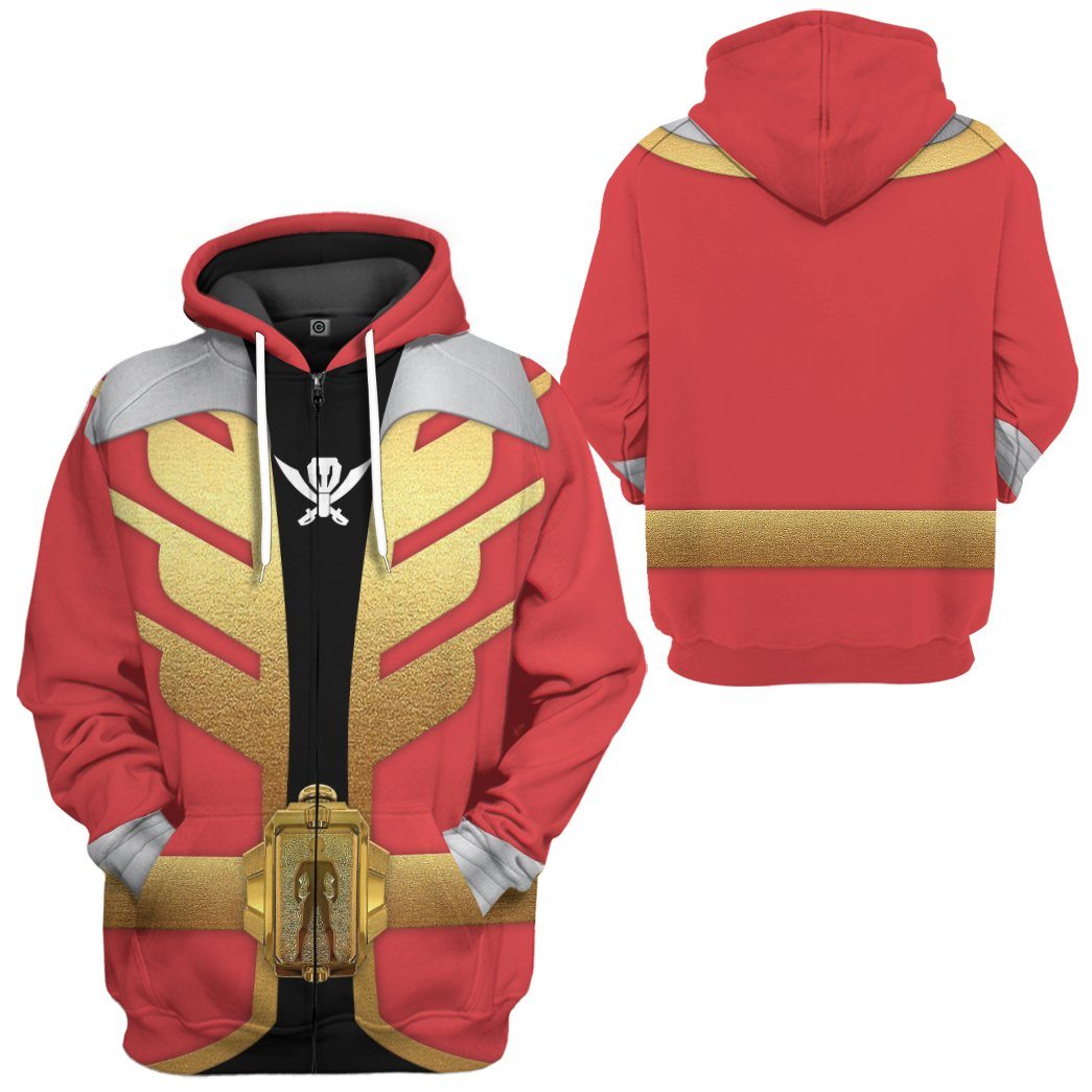 Klothek 3D Power Rangers Megaforce Red Ranger Custom Tshirt Hoodie | Price in USA, Best Quality