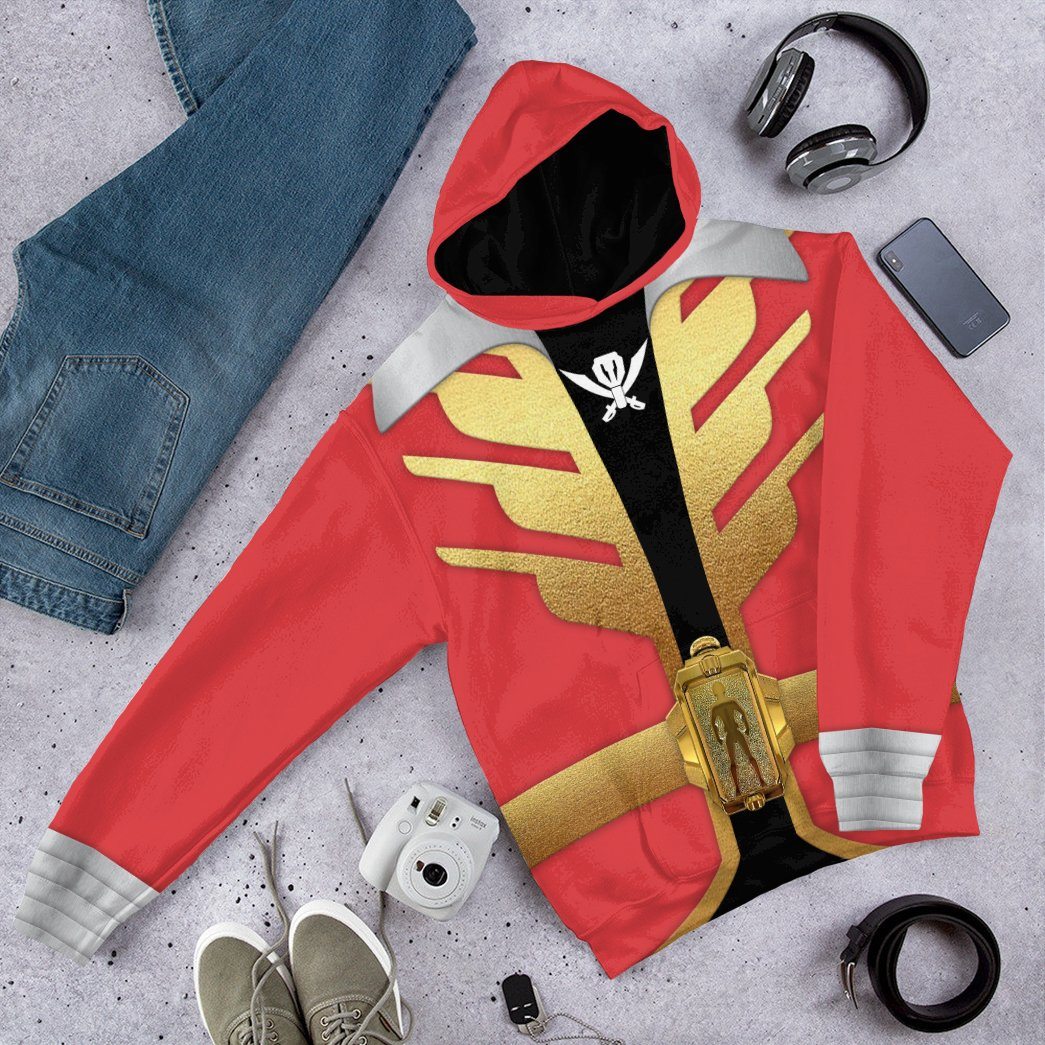 Klothek 3D Power Rangers Megaforce Red Ranger Custom Tshirt Hoodie | Price in USA, Best Quality