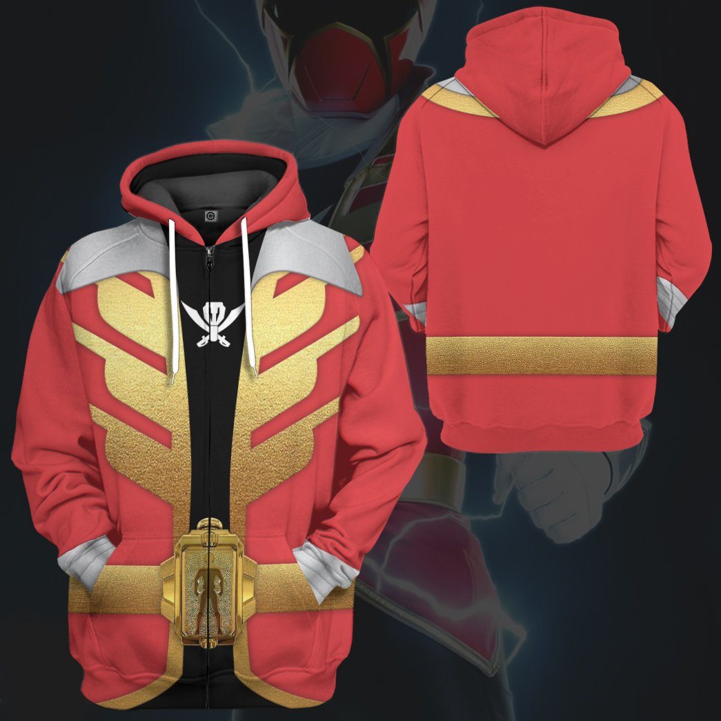 Klothek 3D Power Rangers Megaforce Red Ranger Custom Tshirt Hoodie | Price in USA, Best Quality