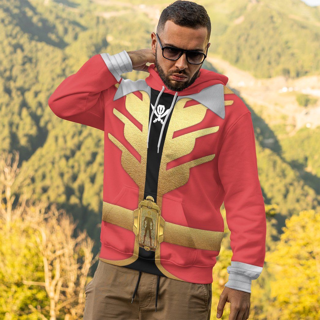 Klothek 3D Power Rangers Megaforce Red Ranger Custom Tshirt Hoodie | Price in USA, Best Quality