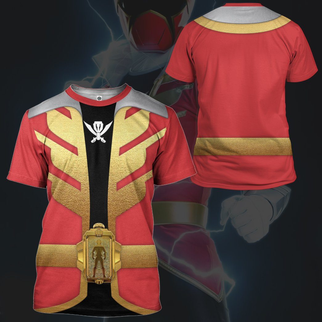 Klothek 3D Power Rangers Megaforce Red Ranger Custom Tshirt Hoodie | Price in USA, Best Quality