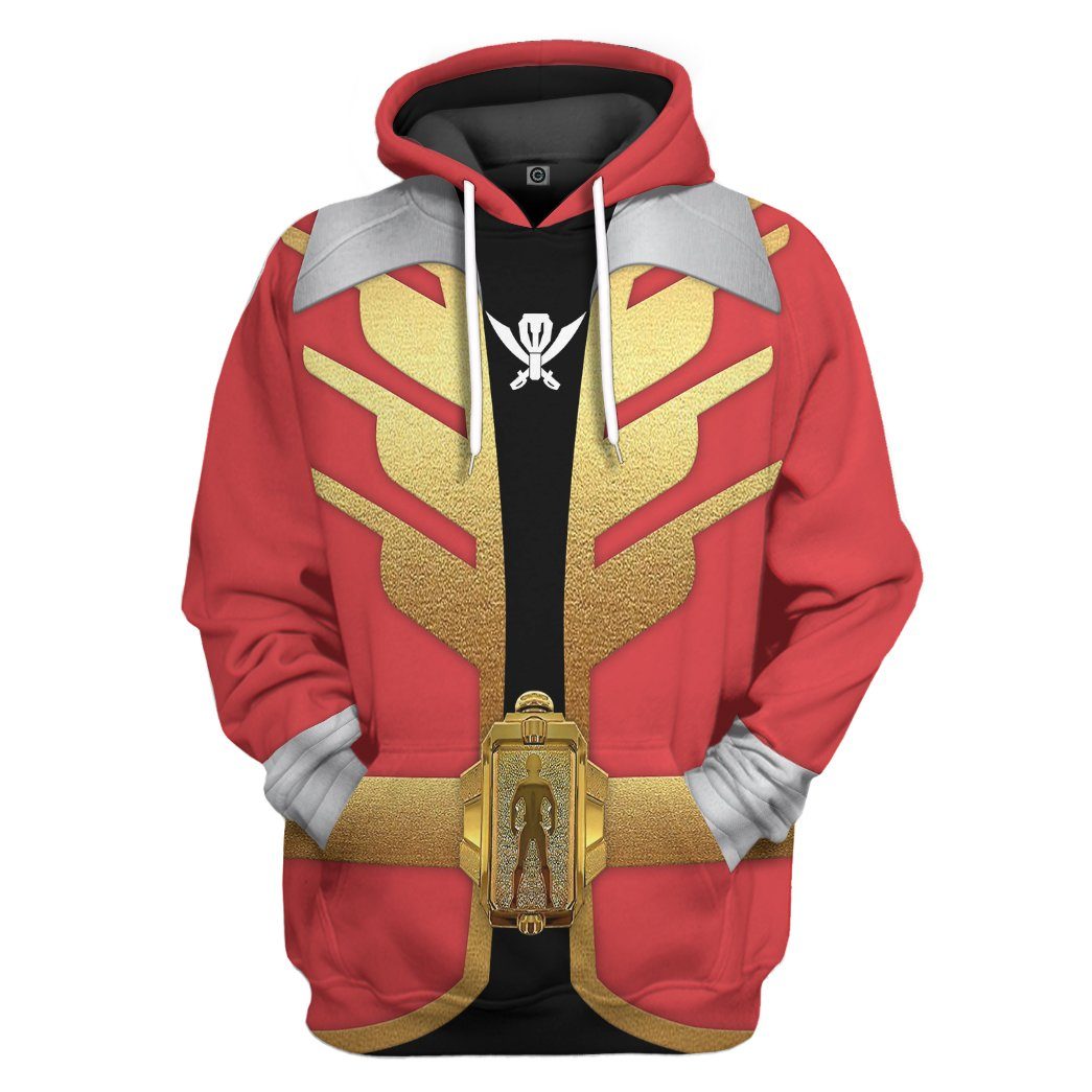 Klothek 3D Power Rangers Megaforce Red Ranger Custom Tshirt Hoodie | Price in USA, Best Quality