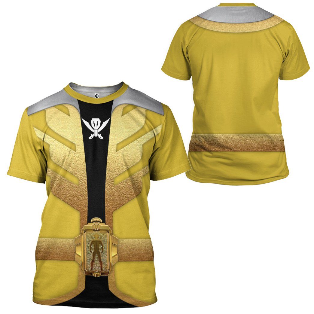 Klothek 3D Power Rangers Megaforce Yellow Ranger Custom Tshirt Hood | Price in USA, Best Quality