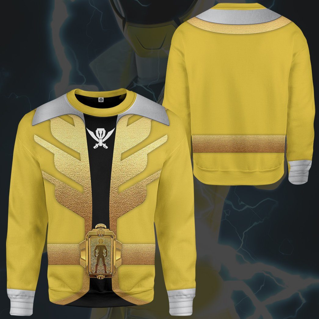 Klothek 3D Power Rangers Megaforce Yellow Ranger Custom Tshirt Hood | Price in USA, Best Quality