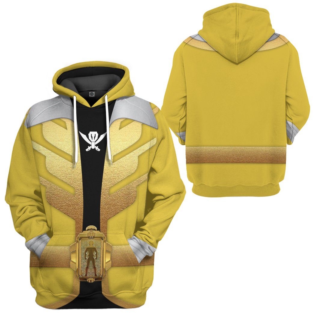 Klothek 3D Power Rangers Megaforce Yellow Ranger Custom Tshirt Hood | Price in USA, Best Quality