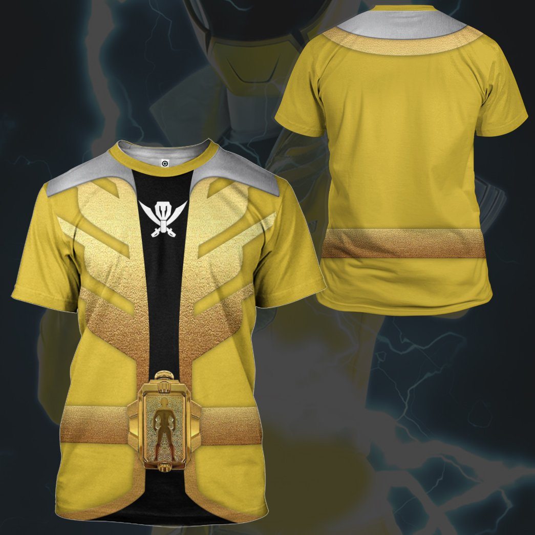 Klothek 3D Power Rangers Megaforce Yellow Ranger Custom Tshirt Hood | Price in USA, Best Quality