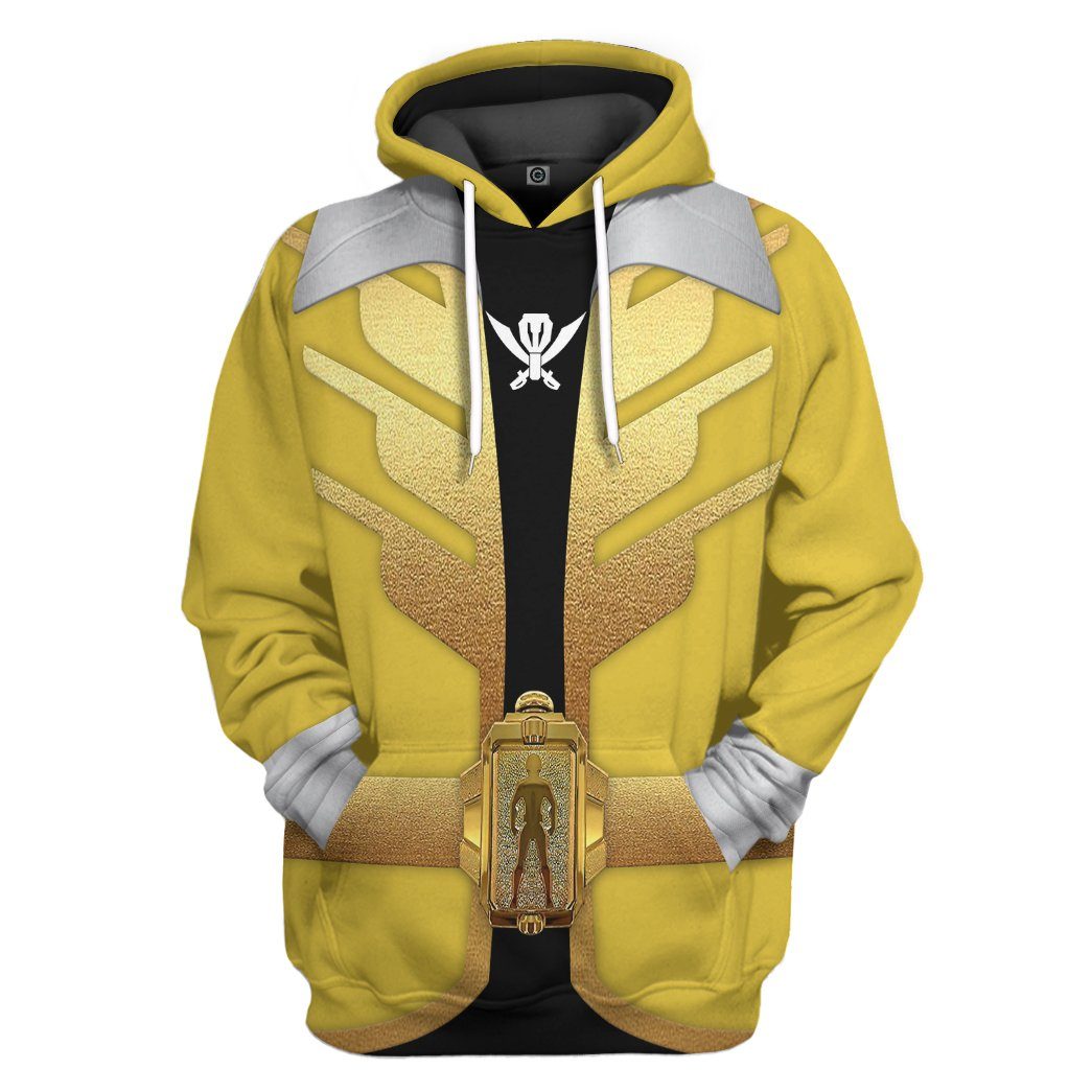 Klothek 3D Power Rangers Megaforce Yellow Ranger Custom Tshirt Hood | Price in USA, Best Quality