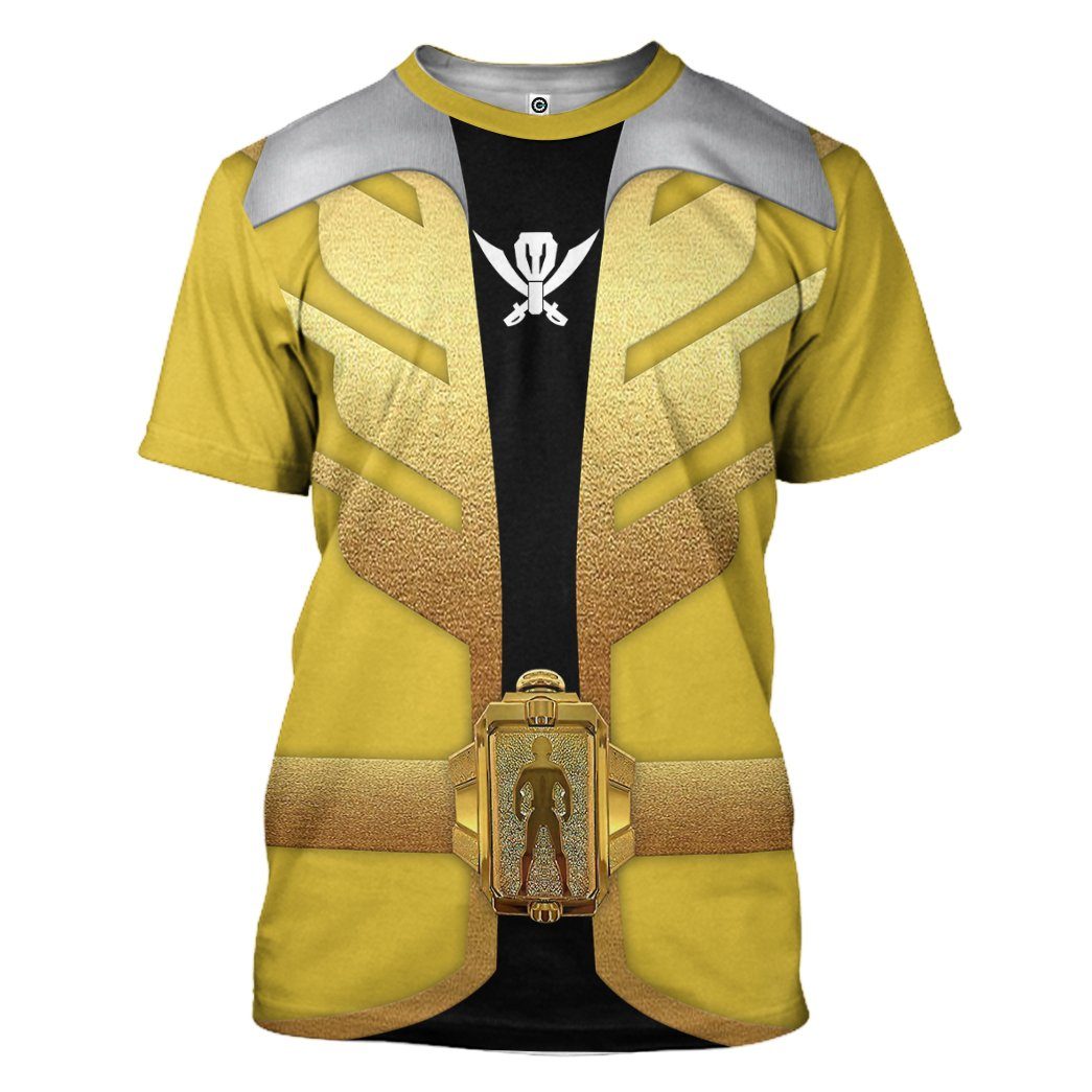 Klothek 3D Power Rangers Megaforce Yellow Ranger Custom Tshirt Hood | Price in USA, Best Quality