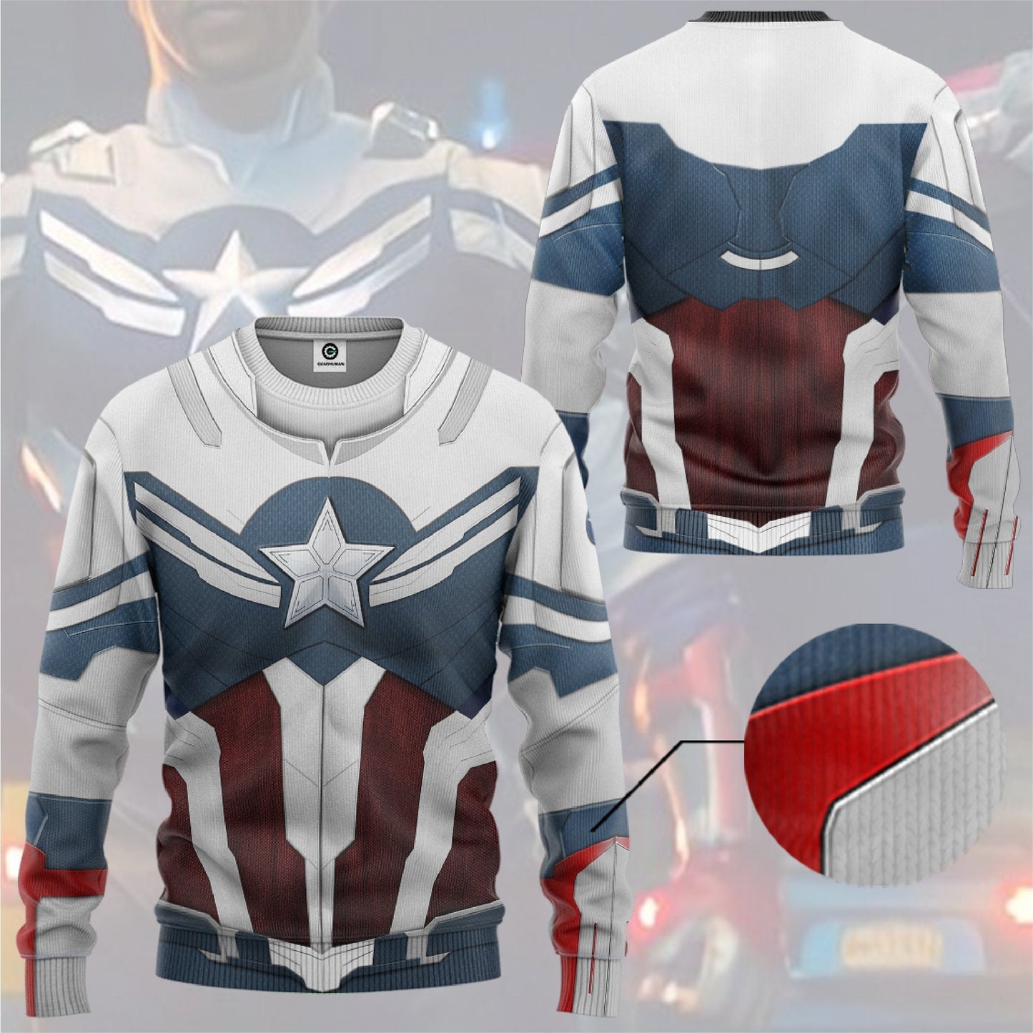 Klothek 3D Sam Wilson Captain America Custom Tshirt Hoodie Apparel | Price in USA, Best Quality