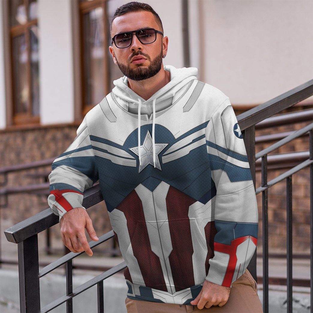 Klothek 3D Sam Wilson Captain America Custom Tshirt Hoodie Apparel | Price in USA, Best Quality