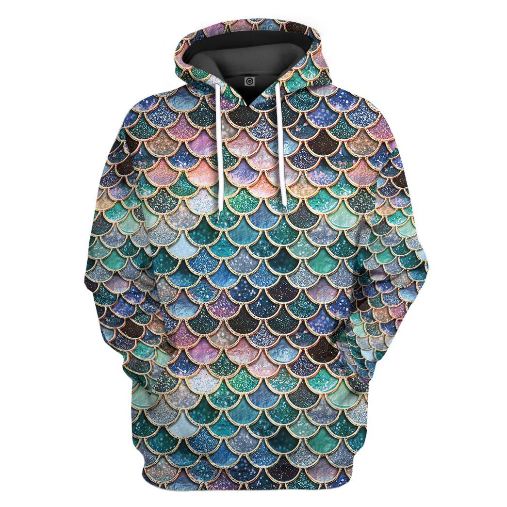 Klothek 3D Sparkling Mermaid Tail Custom Tshirt Hoodie Apparel | Price in USA, Best Quality