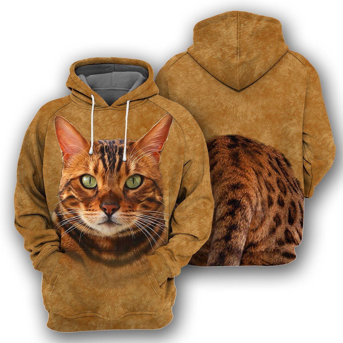 Klothek Bengal Cat - 3D All Over Printed Shirt | Price in USA, Best Quality