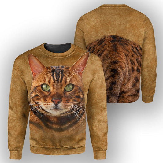 Klothek Bengal Cat - 3D All Over Printed Shirt | Price in USA, Best Quality